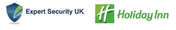 Expert Security & Holiday Inn logos